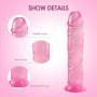 Gode ​​réaliste, petit gode de 17,5 cm avec forte ventouse, gode anal flexible jouet de stimulation du point G pour femmes, homm
