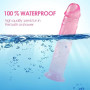 Gode ​​réaliste, petit gode de 17,5 cm avec forte ventouse, gode anal flexible jouet de stimulation du point G pour femmes, homm