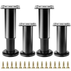 4 Pcs Pied de Meuble Reglable 12-18 cm, Pied Meuble Reglable, Pieds de Table de Nivellement pour Meubles, Pieds de Meubles Régla
