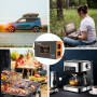 2000W/4000W Convertisseur 12V 220V Pur Sinus Onduleur,transformateur 12v 220v avec 2 Prises CA, Port USB, Télécommande, écran LC