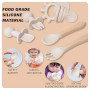 Dazhtu 10 Pièces Coffret Repas Bebe Silicone, Assiette bebe Set Vaisselle Assiette ventouse pour bébé, Bavoir Silicone Bebe, fou
