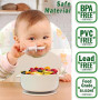 Dazhtu 10 Pièces Coffret Repas Bebe Silicone, Assiette bebe Set Vaisselle Assiette ventouse pour bébé, Bavoir Silicone Bebe, fou