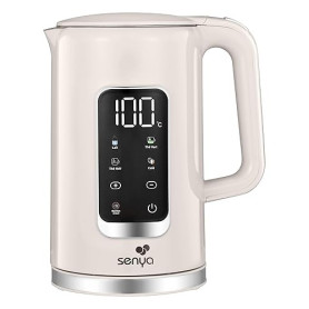 SENYA Bouilloire Électrique 1,7 L Inox – Température Réglable 40-100°C – Écran LCD – Maintien au Chaud 2h – 5 Programmes Thé Caf
