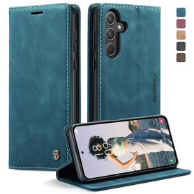 owlhold Coque Samsung Galaxy A55 5G, Housse Antichoc en Cuir PU Premium Fentes Cartes Etui Pochette de Portefeuille avec Fonctio