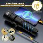 BEYSTE Lampe Torche LED Ultra Puissante, 1000000 Lumens Lampe De Poche, Torche LED Puissante Rechargeable, Lampe Torche Puissant