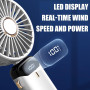 Jsdoin Ventilateur portable rechargeable par USB avec 5 vitesses,mini ventilateur de bureau pliable avec écran LED pour la maiso