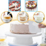 KOMUNJ Plateau tournant à gâteau rotatif à 360 °, Présentoir pour décorer et décorer des gâteaux