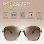 FEISEDY Lunette de Soleil Femme Polarisées Protection UV400 Surdimensionnées Lunettes Classique Grand Cadre Lunettes de Soleil F