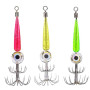 3 Pièces Leurre Calamar De Pêche Turlutte Leurres Leurres De Pêche À Double Hameçon, Lumineuse Turlutte Leurre LED Électronique