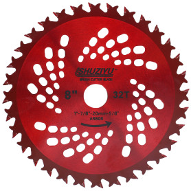 SHUZIYU, 205mm-32T Arbre 25.4mm, Avec Adaptateur de Rondelle de 22.23-20-15.88mm, Lame de Débroussailleuse