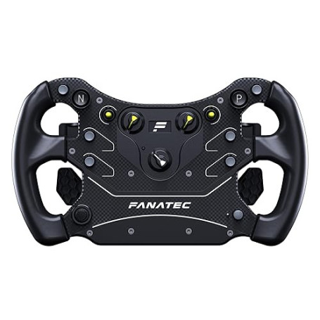 FANATEC Simulation de Course CSL Volant GT3 – PC, Xbox Series X|S | QR2 Lite Wheel-Side Préinstallé, Poignées Caoutchouc, Levier