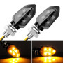 LOPHE 2 Pièces Clignotants Indicateurs LED Moto 12V - Étanche IP65 Résistant à la Pluie - Clignotants Lumières - Universel Harle