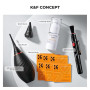 K&F CONCEPT Kit de Nettoyage 10 en 1 (Pinceau de Nettoyage + Chiffon Microfibre + Poire pour Photo) pour Objectif de Caméra Refl