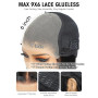 22 Pouces 200 Densité 9X6 HD Lace Drawstring Perruque Cheveux Humain Sans Colle Perruque Femme Naturelle Brésilien Straight Glue