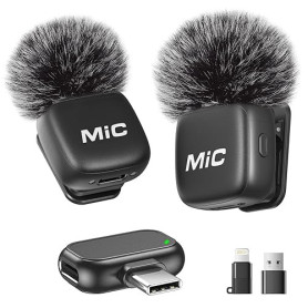 Newmight Micro Cravate sans Fil, Micro sans Fil avec Fixation Magnétique, Plug & Play, Réduction De Bruit,30M Portée, Compatible
