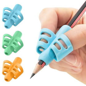 Stylo Lot de 3 Grippies Aide écriture, Guide Doigt Ecriture Enfant - Pencil Grips for Kids Ergonomique Aide Ecriture Pour Enfant