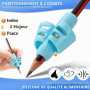 Stylo Lot de 3 Grippies Aide écriture, Guide Doigt Ecriture Enfant - Pencil Grips for Kids Ergonomique Aide Ecriture Pour Enfant