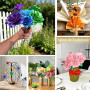 3 Rouleau Floratape Fleuriste (27m/Rouleau)＋100 Tige Fleur Artificielle,pour Bouquets de Fleurs Travaux Manuels Floraux
