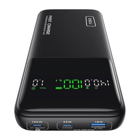 INIU Batterie Externe 27000mAh 140W, Power Bank Portable avec Câble USB C et Écran Digital, 3 Ports Charge Rapide Batterie Porta