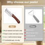 3 en 1 Éplucheur de légumes multifonction, 3 Pièces Éplucheur Multifonction en Acier Inoxydable, Versatile Peeler Coupe-Légumes 