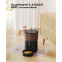 Distributeur Croquettes Chat Automatique - 5G/2,4G WiFi - Contrôle App, Enregistrement Vocal, Double Alimentation, Grande Capaci