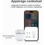 Étui de Chargement sans Fil de Remplacement Compatible avec Les AirPods 4, 450 mAh étui de Chargement avec Bouton Bluetooth pour
