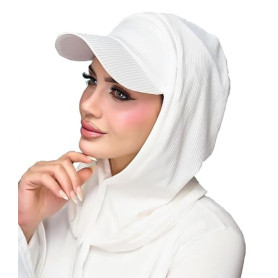 Faxianther Chapeau Souple Femme Musulmane Casquette Hijab Jersy Élastique Doux Respirant Ensemble de Bonnet Écharpe de Chimio Ca