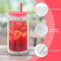 AGH life Lot de 6 gobelets en verre pour sublimation vierges 473 ml, canettes transparentes à double paroi, gobelets pour sublim