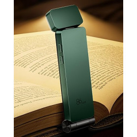 86lux Lampe de Lecture Rechargeable Liseuse LED USB-C, Légère 46 g, Lampe à Pince Marque-Page avec 3 Températures de Couleur, Ju