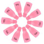 Hanyousheng 10 pièces Acrylique Nail Art Clip Tremper Hors Clip Capuchon,Pince à Ongles Dissolvant,Pour le Nettoyage des Ongles