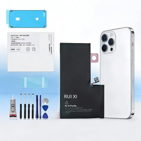 Ruixi Batterie compatible avec iPhone 16/16 Plus/16 Pro/16 Pro Max + outils gratuits (pour iPhone 16 Pro Max)