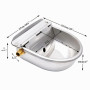 MOGOULUA Abreuvoir automatique avec valve flottante en cuivre,Grande capacité,En acier inoxydable,Abreuvoir pour bovins,Abreuvoi