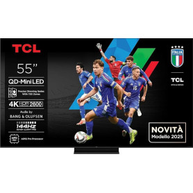 TCL 55C7K QD-Mini Téléviseur LED 55" 4K HDR Premium Dolby Vision IQ & Atmos, Bang & Olufsen Sound, Smart TV avec Google TV, 144