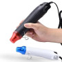 Mini pistolet à air chaud, 300 W, 22,5 cm, outil électrique à air chaud pour le bricolage, le séchage de peinture, le tamponnage