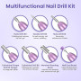 Ponceuse pour Ongles Professionnel, Lime a Ongle Electrique Silencieuse, Ponceuse Manucure Machine 20000RPM Portable Kit de Manu