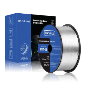 HARUKIKU Fil Fourré Sans Gaz 0,8 mm Poids net 0.9KG- Bobine E71T-GS pour Poste à Souder MIG, Soudage Semi-Auto Polyvalent (Acier