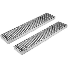 Bac de Récupération Acier Inoxydable 50x10cm Tapis de Bar Egouttoir Bac Récepteur INOX Comptoir Drip Tray Barmat Plateau d'Egout