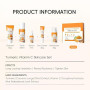 Ensemble de Soins de la Peau au Curcuma et à la Vitamine C, Set de Soin du Visage 5 en 1 pour Femmes avec Nettoyant au Curcuma,