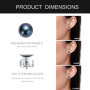 YAMI Boucles d'oreilles Perles de Mer, Boucles d'oreilles Perles Noir Pour Femme, Perle de 8-10.5 mm en Argent 925, Luxe Exquis,