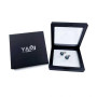 YAMI Boucles d'oreilles Perles de Mer, Boucles d'oreilles Perles Noir Pour Femme, Perle de 8-10.5 mm en Argent 925, Luxe Exquis,