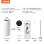 VEVOR Gobelets Thermos à Sublimation de 59 cL, 24PCs, Fins et Droits, Bouteille Sublimable en Acier Inoxydable, Vierges, à Doubl