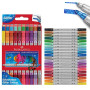 Faber-Castell 151108 - Set de feutres Glitzer, 20 feutres à double pointe pour enfants et adultes