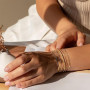 Sunderfect Ensemble de Bracelets Femme en Acier Inoxydable - Bijoux Or Étanche - Style Cuban Paper Clip