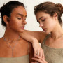 KNUIUYY Collier en Y pour Femmes, Collier Acier Inoxydable Multi-rangs Femme en Or Argent, Superposé Doré Élégant à Chaînes Long