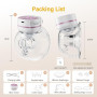 Kidken Tire-lait mains libres, tire-lait portable de la bouche de bébé avec 5 modes et 15 niveaux, tire-lait électrique portable