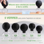 BACKLAxx ® Set De Ventouses En Verre Avec Poire En Silicone Et Grattoir Fascia | Ventouse Cellulite Et Ventouse Massage Pour Cor