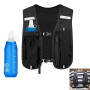 Gilet de course pour homme et femme - Gilet de course avec gourde de 500ml - Réfléchissant - Avec support pour téléphone portabl