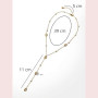 Générique Collier Y Maille Marine Grain De Café Chaine d'Ancre - Acier Inoxydable - Femme et Ado - Doré - Argenté - Sautoir - Te