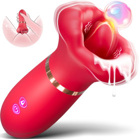 Vibromasseur femme clitoridien puissant sex toys - Vibro-masseur pour femme avec 10 modes de vibration et 10 modes de léchage, v