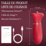 Vibromasseur femme clitoridien puissant sex toys - Vibro-masseur pour femme avec 10 modes de vibration et 10 modes de léchage, v